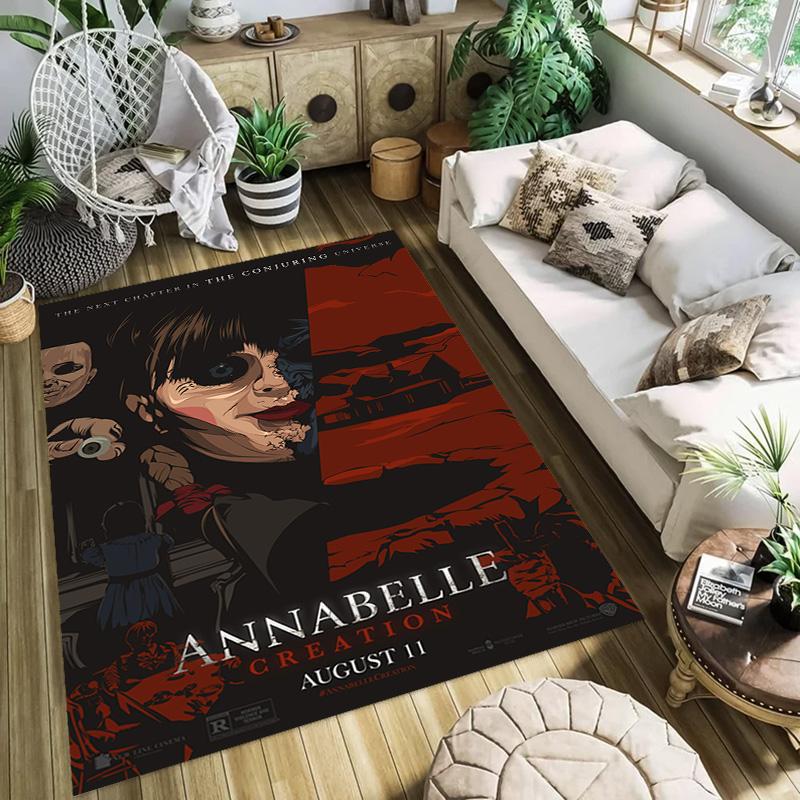 Creepy Doll Haunts Scream Fest carpet Suitable for all seasons Home Decor Dormitory decoration Bathroom mat Christmas gifts