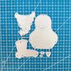 2pcs/set Christmas Snowman Metal Cutting Dies Stencil for DIY Scrapbooking Photo Album Embossing Paper Cards Crafts Diecuts