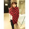 Autumn and winter dual-purpose women's imitation cashmere tassel super long thickened warm color plaid scarf shawl