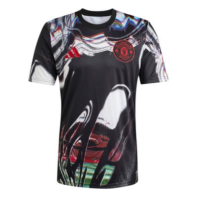Manchester United Peau Douce Absorbant la Sueur Col Rond Manches Courtes Maillot de Football Homme tops KA6419
