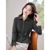 Women's Professional Zippered Thickened Slim-Fit Shirt