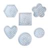 1/6 stk Diamanter Bunn Coaster Form Blomst Hjerte Rund Form Epoxy Koppmatte Former med Diamanter Bunn Resin Brett Form