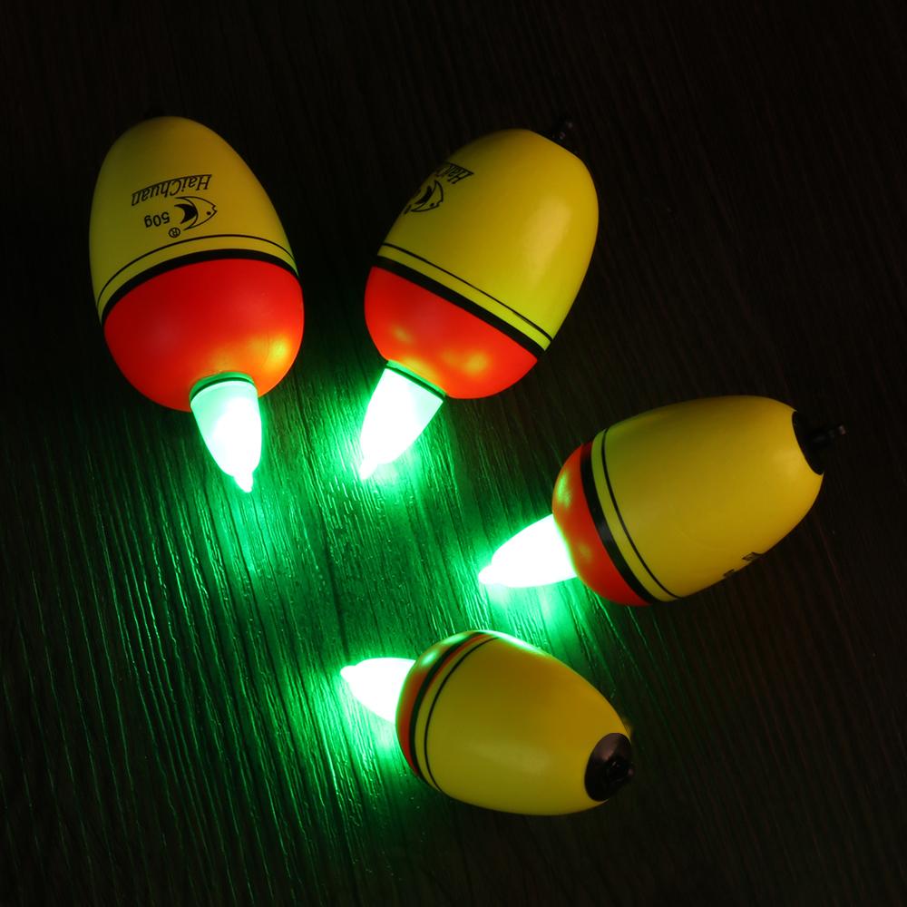 

2 кнопочные ячейки Электронный пластиковый световой палка Bobber Eva Foam Ball Boia Рыбалка Ночной поплавок