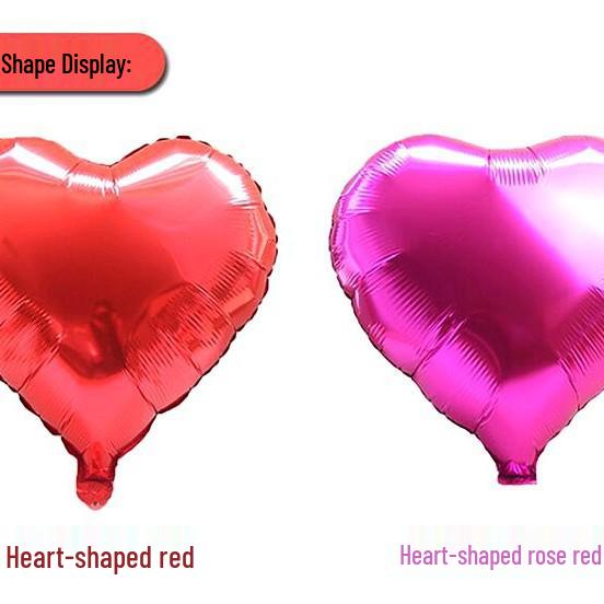 Festival & Wedding 18-Inch Heart-Shaped Colorful Foil Balloons for Decorations