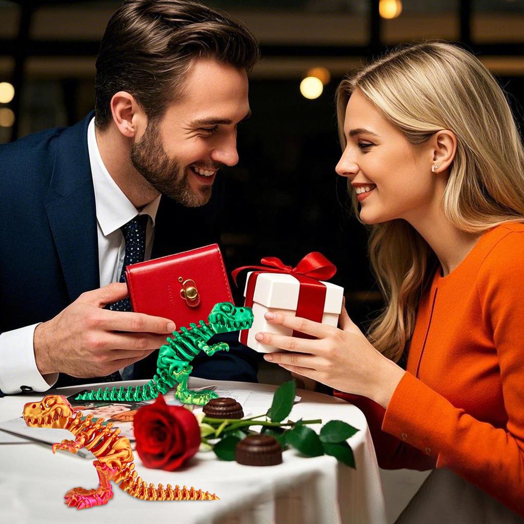 3D Printed Tyrannosaurus Rex Dinosaur Model W/ Movable Joints, Poseable Tail & Limbs, Realistic Desk Decor, Gift For Dino Lovers