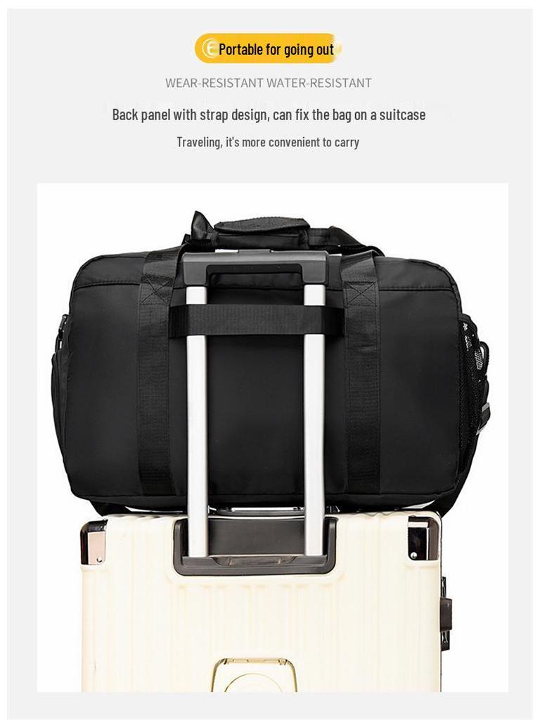 Wodoodporna Torba na Ramię Sportowa i Fitness na Zewnątrz - Unisex, Duża Pojemność, Przegrody Mokra/Sucha, Idealna na Krótkie Wyjazdy