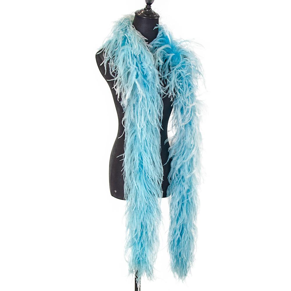 DIY 6 Ply Ostrich Feathers Boa 0.5M/1M/2M/3M Long Feather Shawl Costume Boa Plumes Carnival Clothes Dress Sewing Feather Trim Crafts