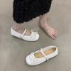 Woven mesh single shoes women's summer wear 2025 new breathable gentle evening breeze flat soft sole Mary Jane sandals
