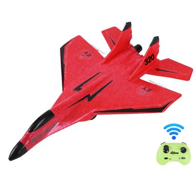 RC Airplane with LED Light Model Aircrafts EPP Foam Fighter Rechargeable Anti-collision Silicone Heads Gliding Airplane