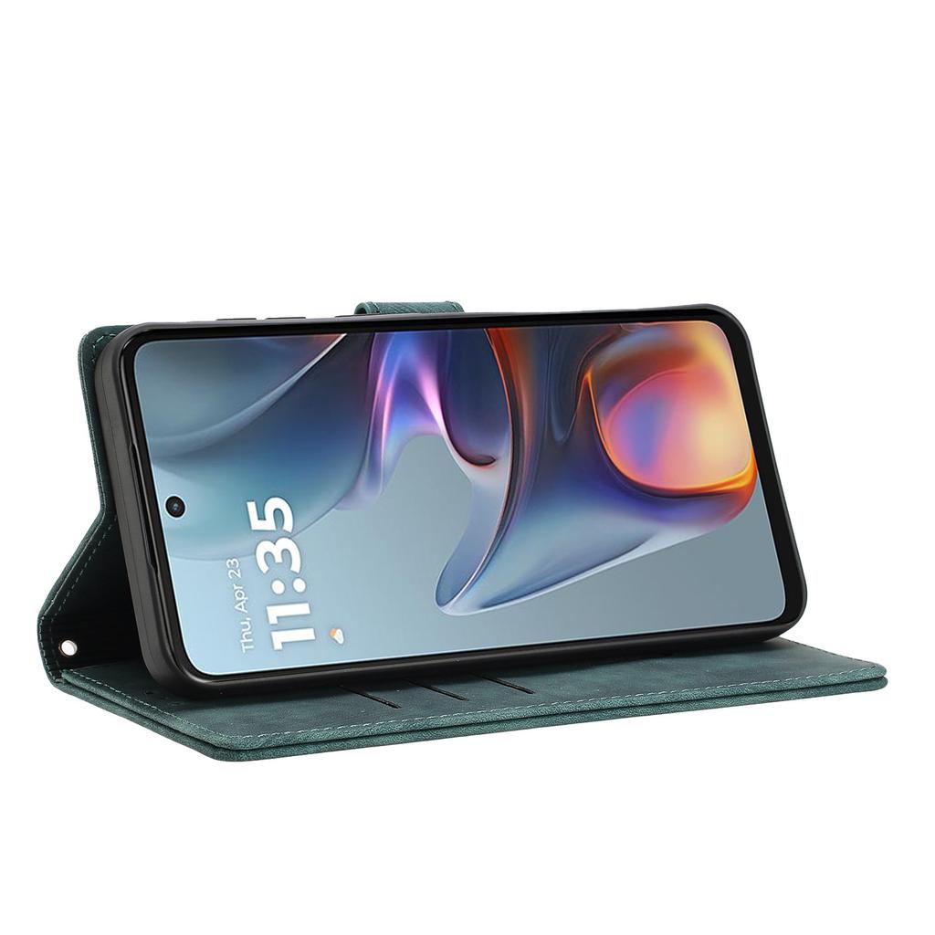 Für Motorola Moto G75 5G Hülle mit 2 Stück Panzerglas WANLONFENG MTL Serie Mandala Leder Handyhülle