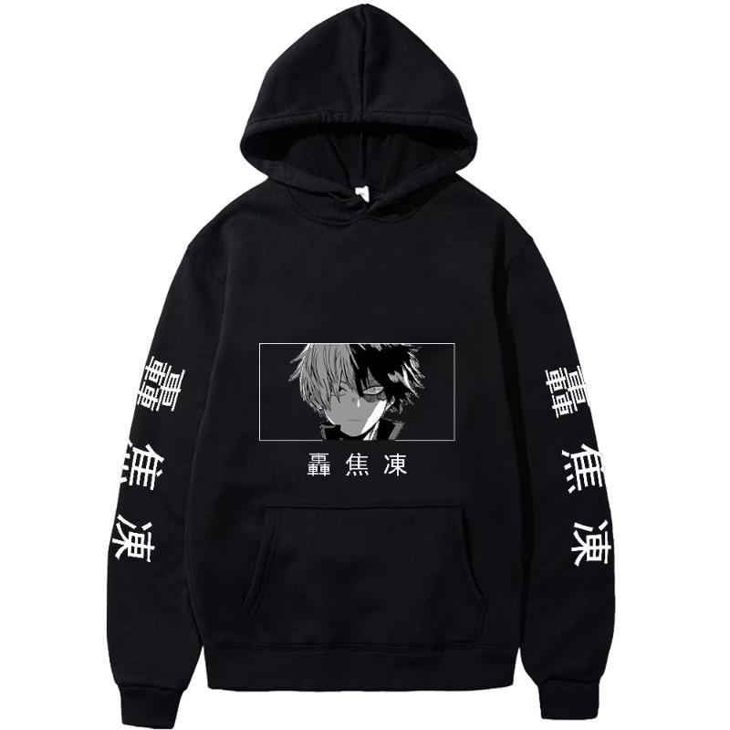 Japan Anime My Hero Academia Hoodie Todoroki Shoto Print Pullover Men Women Sweatshirts Comfortable Streetwear Harajuku Pullover