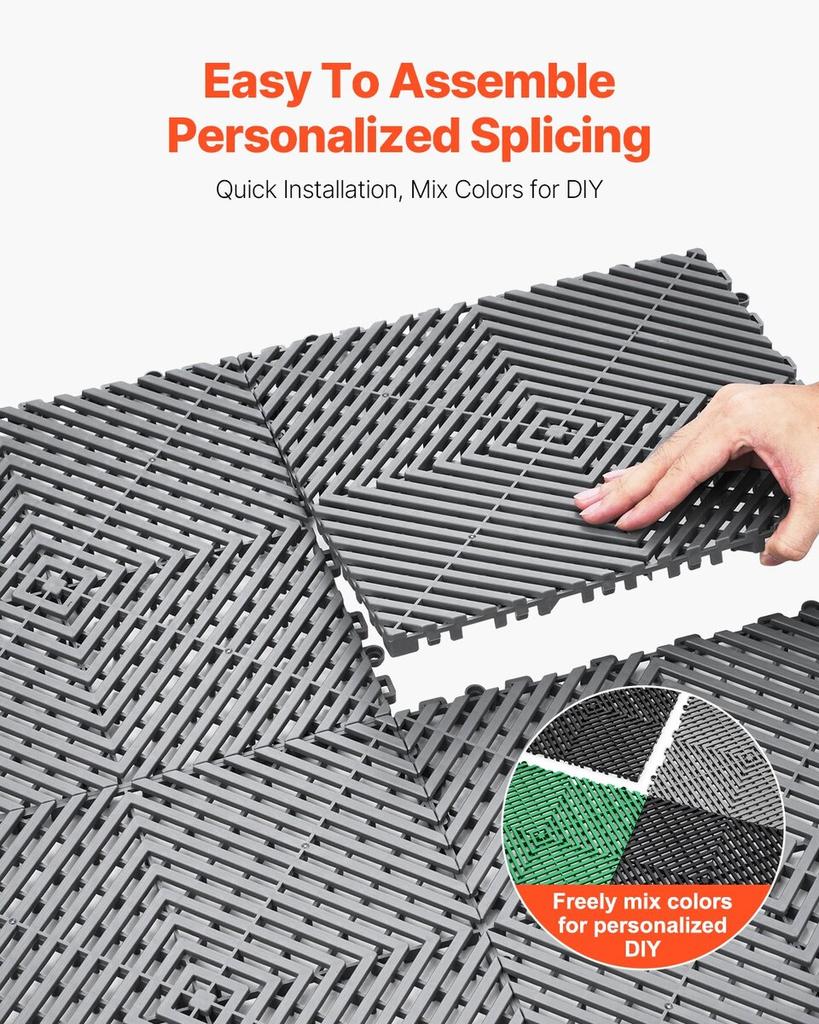 Drainage Mat Drainage Floor Mat 12” X 12” Modular Interlocking Cushion