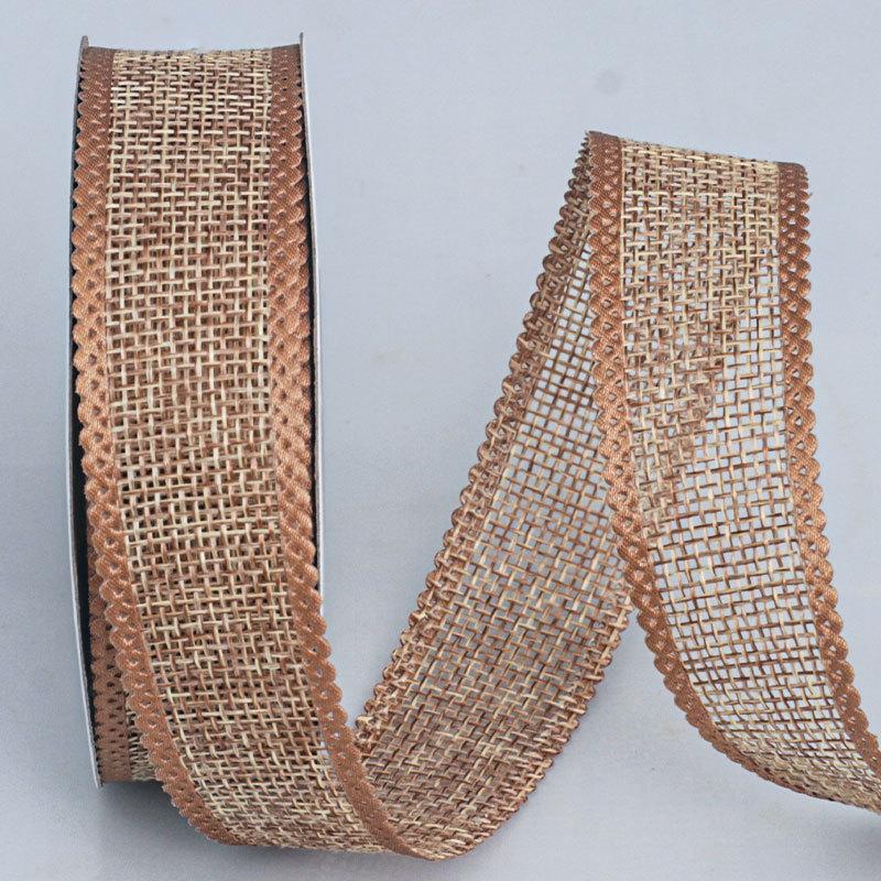 

Имитация пеньковой нити для шитья Волнистый край Пеньковая ткань Рулонная лента Ручная работа Упаковка для подарков Свадебная сумка с бантом Декоративная лента Поделки из лент Изготовление лент 2.5cm*10 Yards
