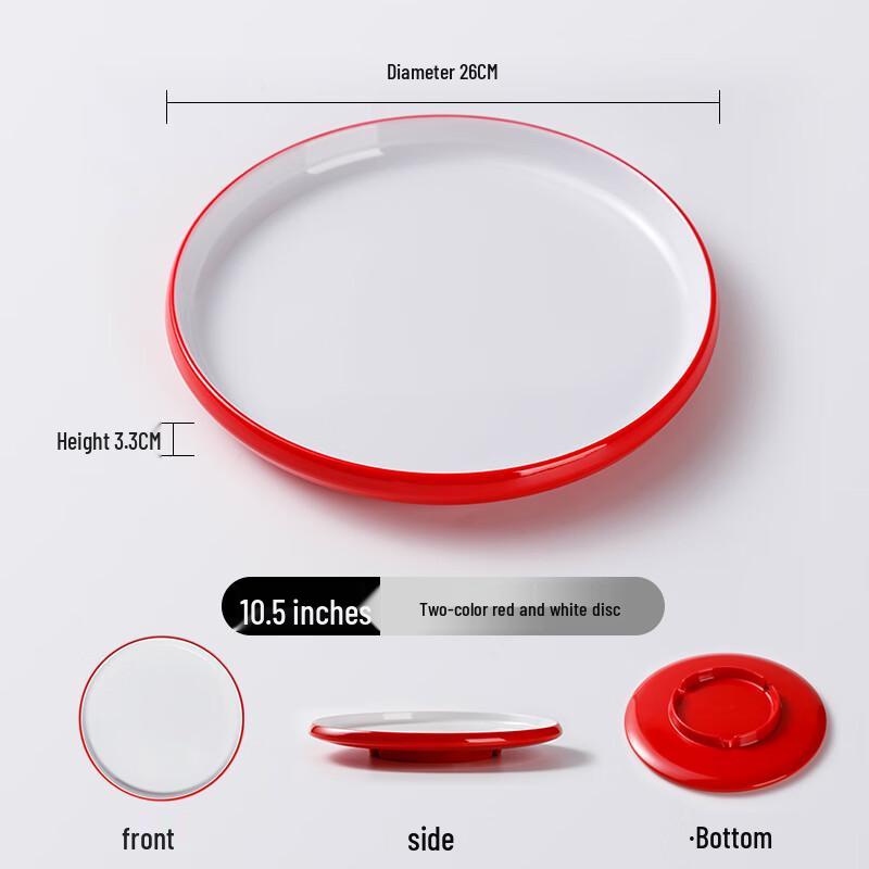 

Nordic Melamine Flat Round Dinner Plate