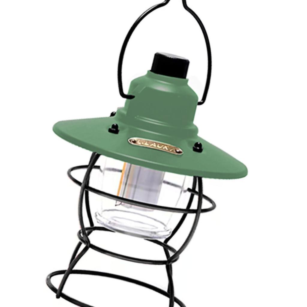 Camping Light Dimmable Multi Modes Retro Portable Tent Lantern Lamp for Fishing Hiking Garden Yard Green