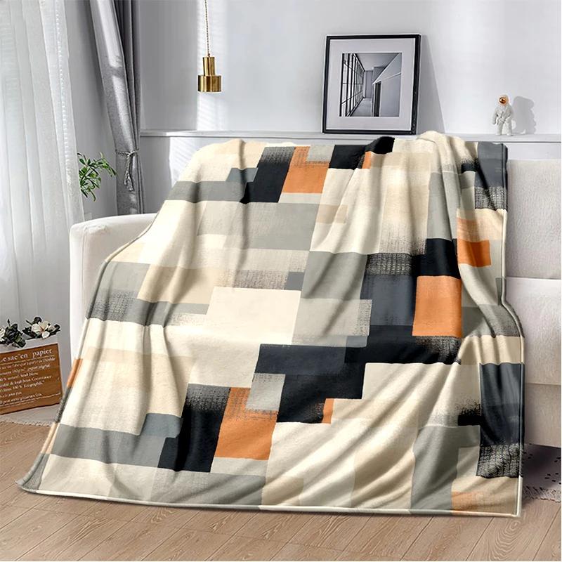 2025 New Style Bohemian Abstract Modern Art Geometry Blanket,Soft Throw Blanket for Home Bedroom Bed Sofa Travel Picnic Gift Kid