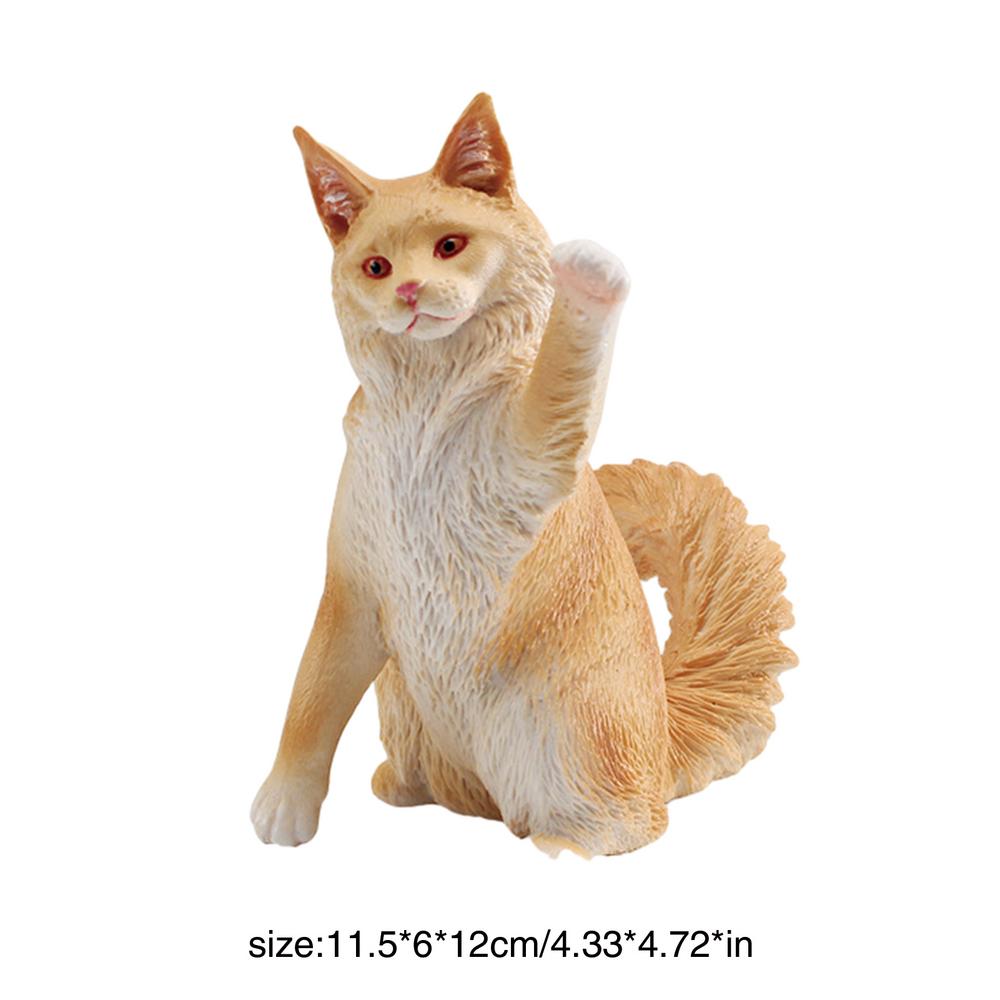 Katzenstatuen Heimdeko PVC Handgefertigt Solide Lebensechte Katzenfiguren Schreibtisch Katzenmodell Sofa Bücherregal Schreibtischornamente Gastgeschenke