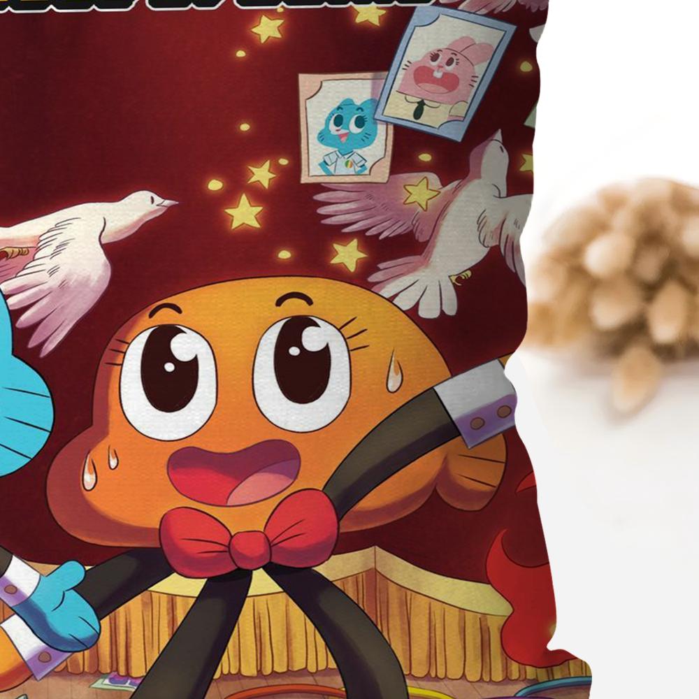 Cartoon The A-Amazing GumbalPillow Case Square Pillow Bedroom Sofa Leisure Comfort Cushion Car Living Room Home Decoration 40X40