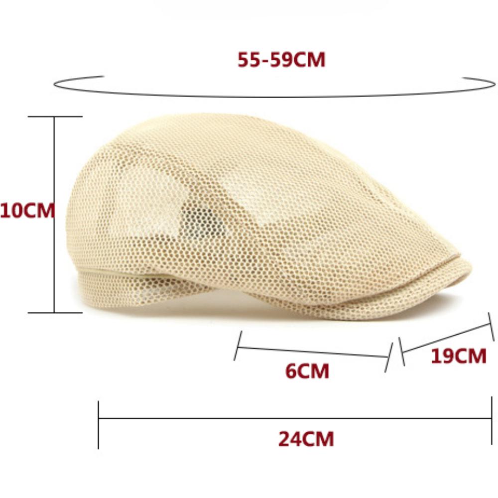 Ht4832 Beret Cap Spring Summer Sun Hat Cap For Men Women Breathable Mesh Trucker Cap Solid Plain Ivy Flat Cap Male Female Berets