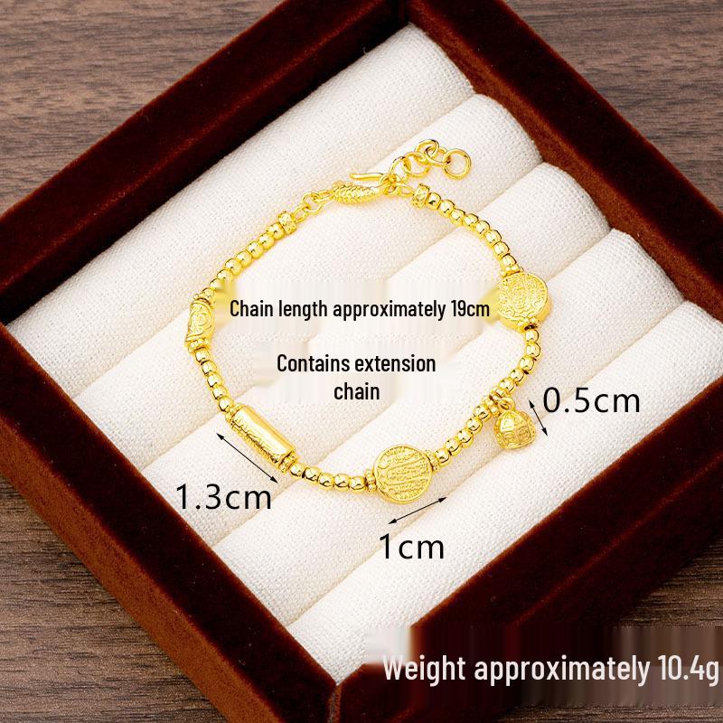 Ancient Five Emperor Coin Necklace & Diamond-Set Copper Earrings - Trendy, Long-Lasting Jewelry for Women