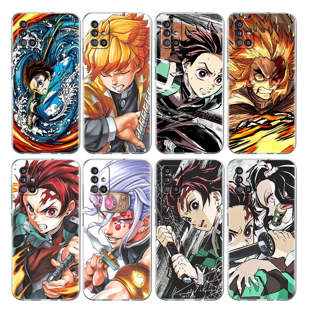 

Прозрачный чехол Demon Slayer Anime для Samsung Galaxy A52 A12 A51 A32 A21s A71 A32 A22 50 A70 A31 A72 5G, чехол для телефона Samsung A03