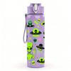 1PC Alien Monster Cartoon Character 750ml Color Plastic Sports Water Bottle Leakproof Flip Straw Lid Suitable for Sports Office Home Use
