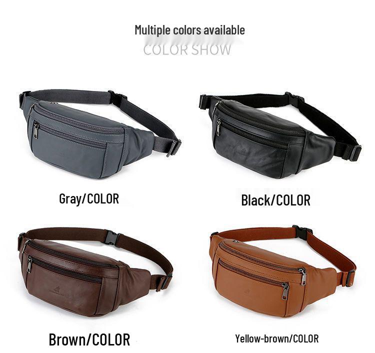 Herren Echtleder Umhängetasche Bauchtasche: Multifunktionale Hüfttasche mit großer Kapazität zum Laufen und für die Arbeit