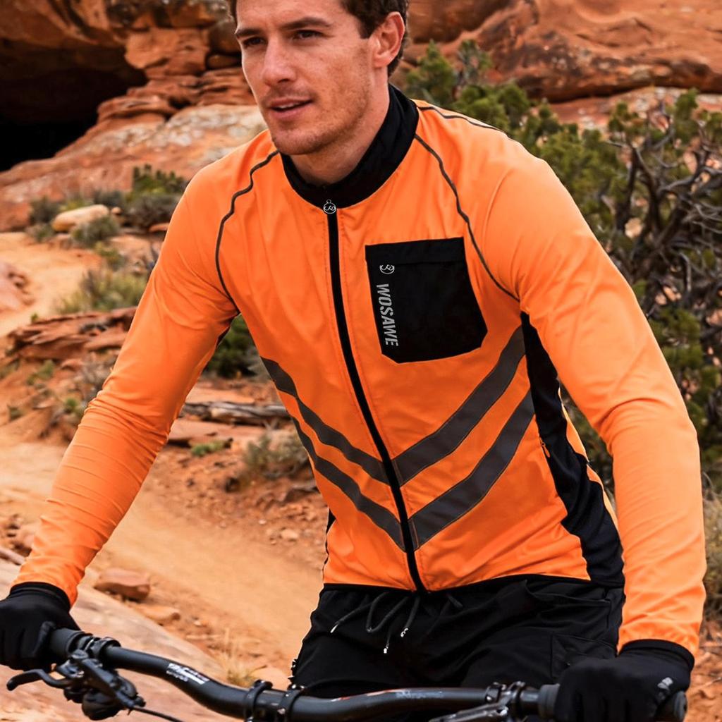 Gilet De Cyclisme Homme WOSAWE – Réfléchissant, Léger, Respirant – Haute Visibilité
