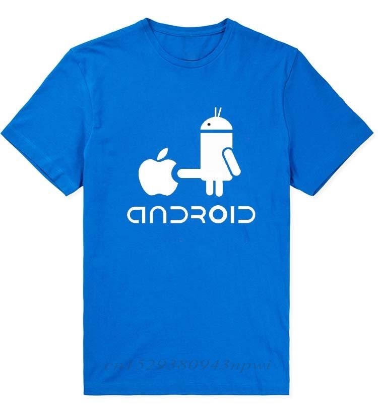 Fashion Unisex T Shirts Android Robot Male tshirt humor logo printed funny t shirt short sleeve Round Neck Ringer Tees
