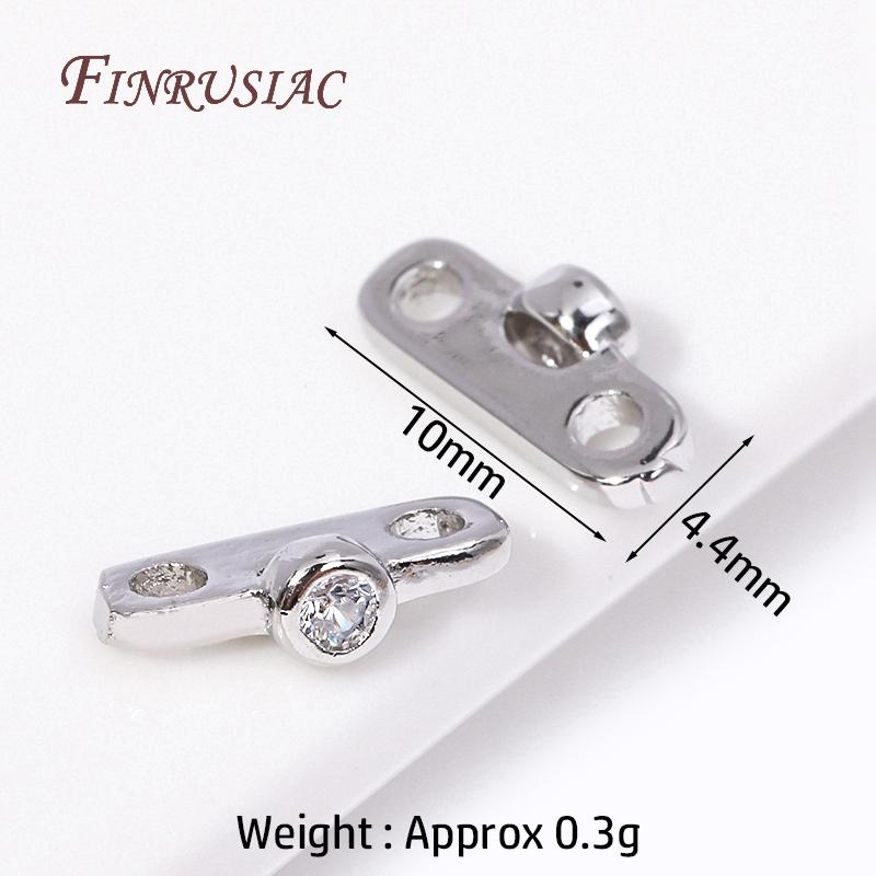 

18K Gold Plated Inlaid Zircon Flower Shape Connector 2/3 Hole Spacer Accessories Separators For DIY Strands Beading Jewelry 2 Pieces