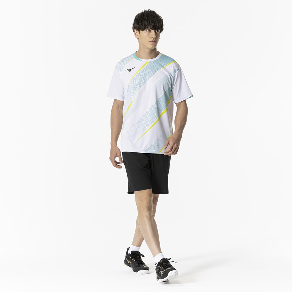 Game Short Dynamotion Officially Approved by the Japan Badminton Size 62JAB021 Tennis/Badminton Shirt, Sleeve, Moisture-Wicking, Quick-Drying, Fit,