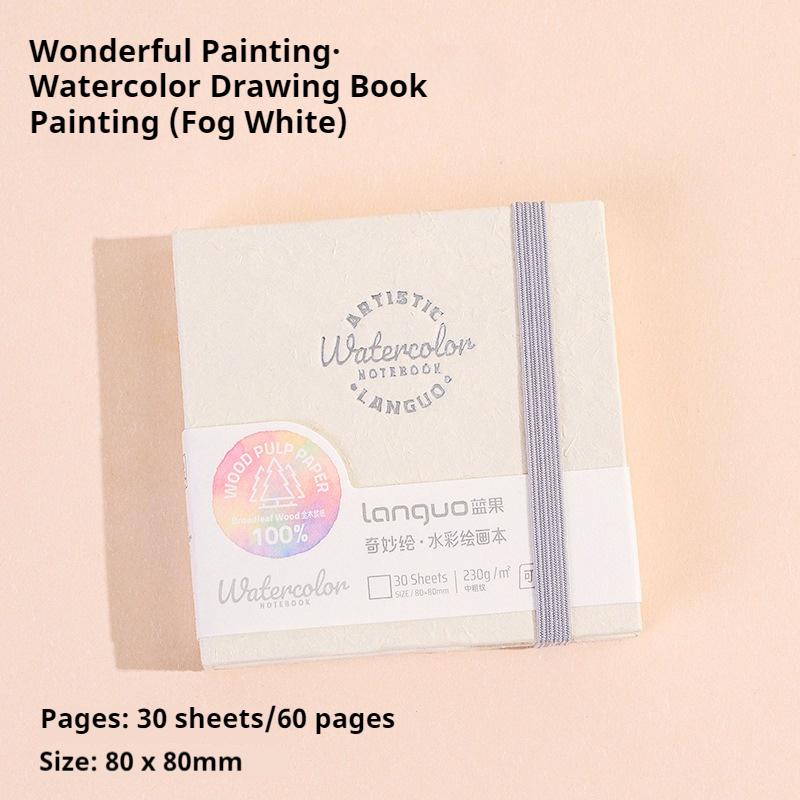 Languo Watercolor Drawing Book Thick Paper GSM 230/300g Watercolor Book Tearable Paint Book Portable Inspiration Record Notebook