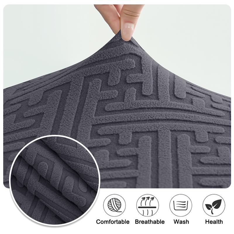 Jacquard Twill Chair Cover Universal Size Non Slip Seat Slipcovers for Living Room Kitchen Restaurant Banquet Hotel Home Decor