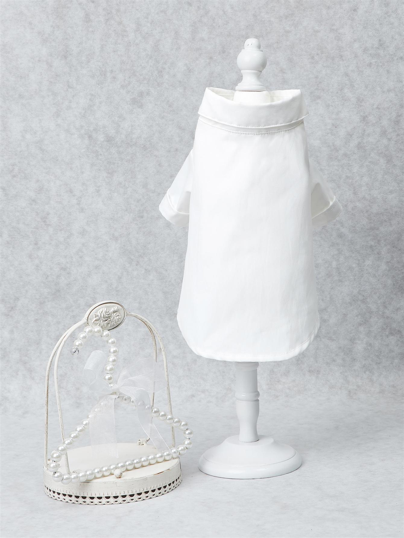 

Dog Tank Top Dog Vest Cat Dog Puppy Tee Shirts Clothes for Small Dogs Kitten for Wedding XS белый