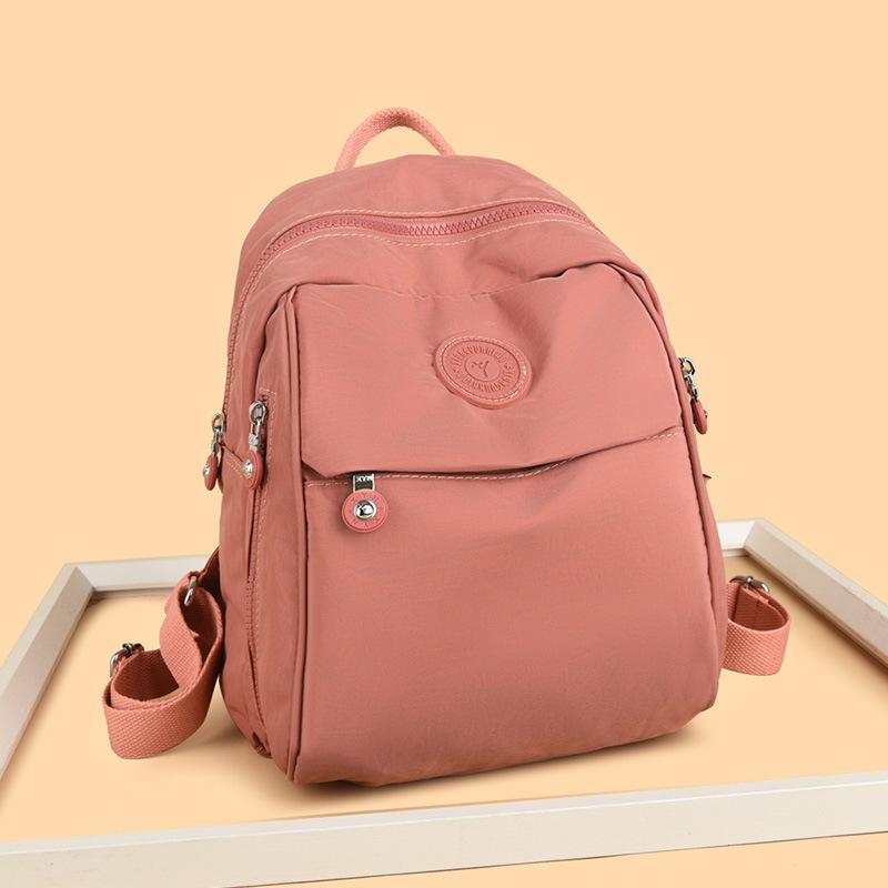Large Capacity Student Schoolbag Women's Backpack Lightweight Water-repellent Nylon Commuter Travel Bag