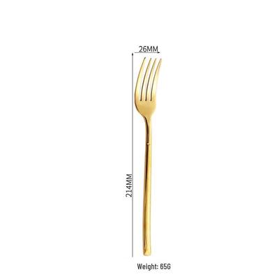 304 Stainless Steel Golden Dessert/Fruit Forks (4-Pack)