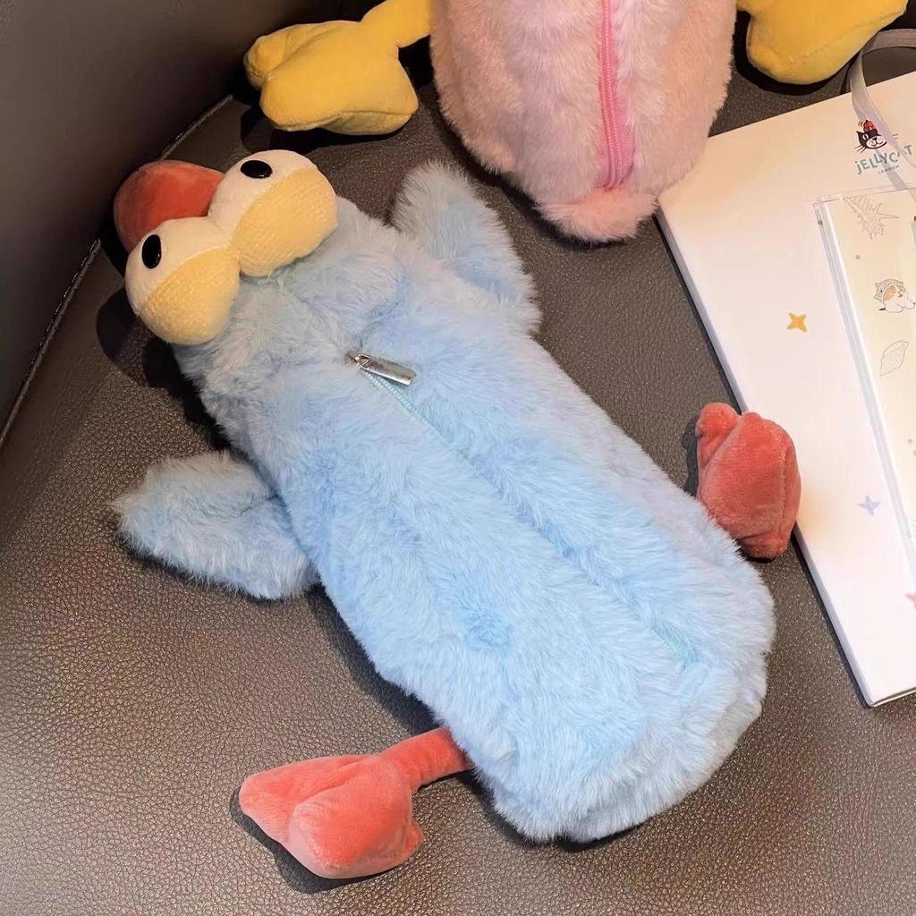 Astuccio Piumato Pinguino Bizzarro - Astuccio Portapenne Adorabilmente Soffice per il Ritorno a Scuola