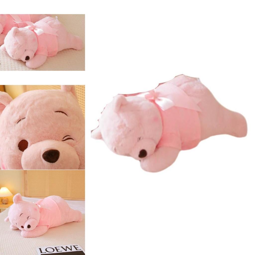 Adorable Pink Winnie The Pooh Plush Toy With Bow For Kids Perfect For Collecting And Cuddling