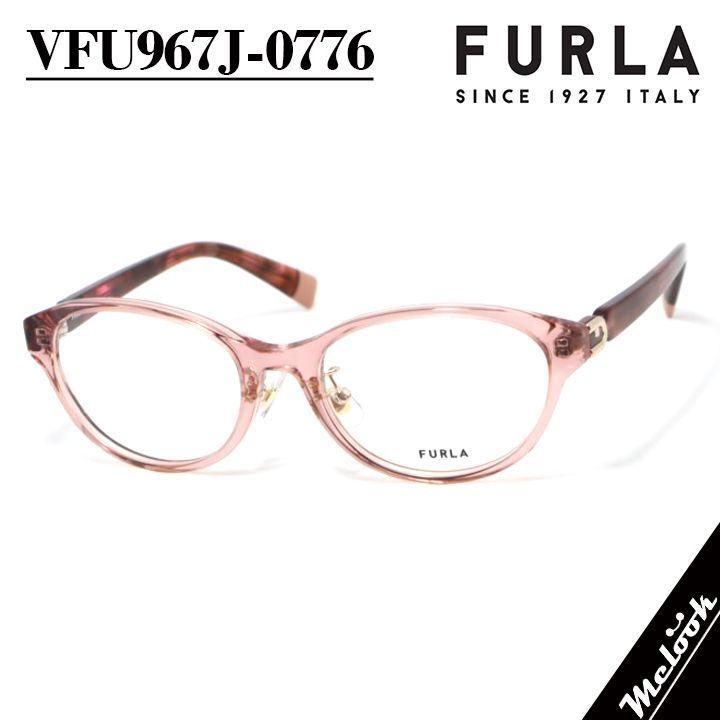 Used FURLA Women s Glasses Frame Sunglasses VFU967J-0776 51 Size Shiny Clear Pink