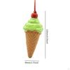 Ice Cream Cone Ornament Christmas Pendant Photo Prop Collectible Dessert Decor for Indoor, Outdoor,