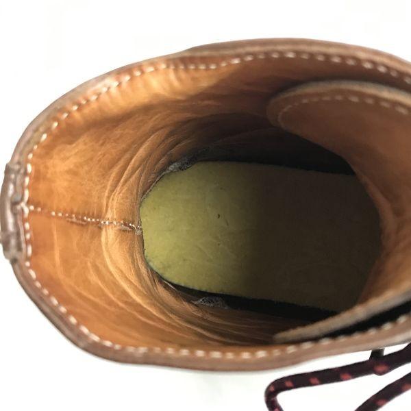 Trippen Celokožené šněrovací krátké polokozačky Velikost 39 24.0-25.0 Hnědá Vintage kůže(POUŽITÝ)