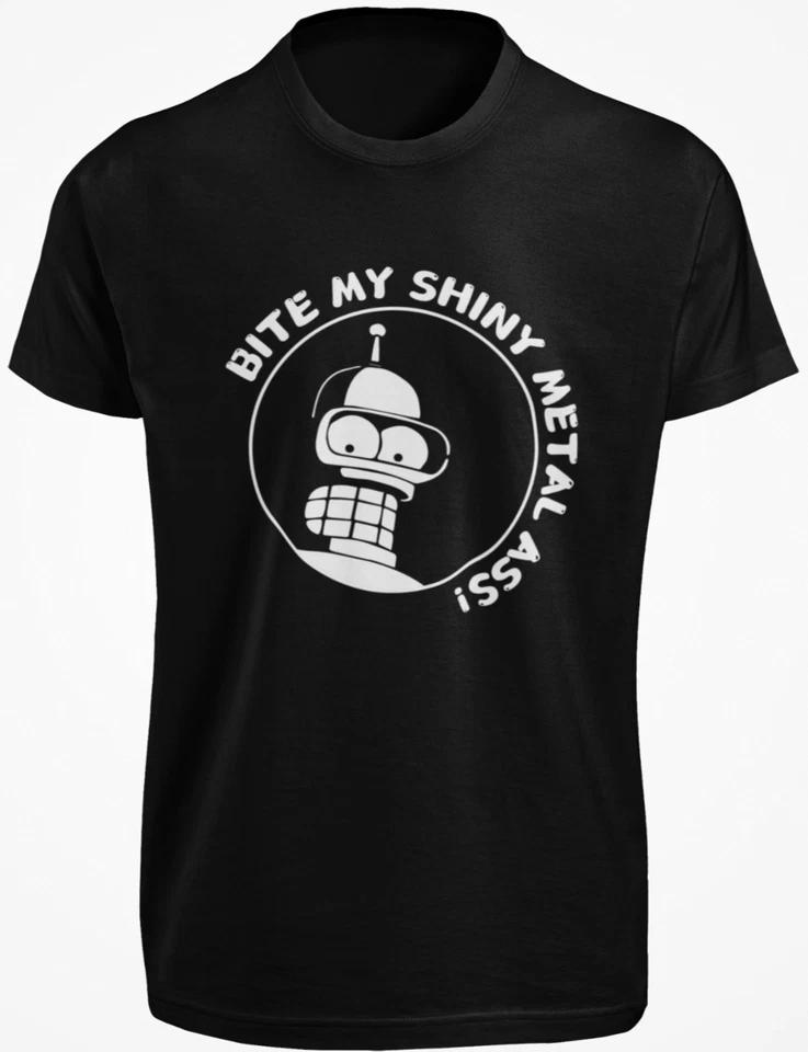 Bite My Shiny Metal Ass T SHIRT S-3XL Funny Futurama Quote Planet Express TEE S