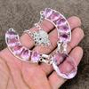 Pink Kunzite Gemstone Handmade 925 Sterling Silver Jewelry Necklace 18" KKG-443