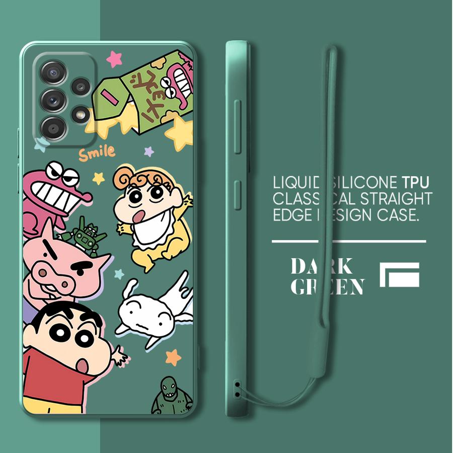 Case for Samsung Galaxy A20s A30s A06 A71 A73 A03 A02s A50 A56 A05 A04 A53 Phone Cover Cartoon Cute Shin-chan