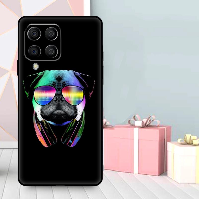 Funny Cartoon Pug Case For Samsung Galaxy M06 M11 M31 M14 M34 M54 M12 M32 M52 M15 M13 M16 M36 M56 M53 M35 M55