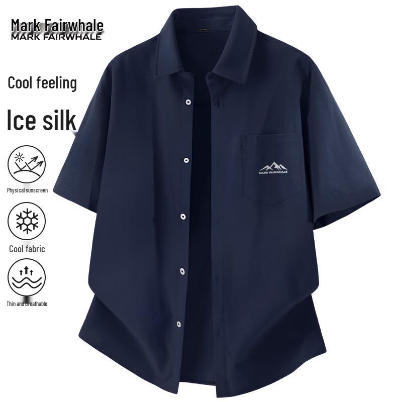 Mark Fairwhale Men s Ice Silk Short Sleeve Shirt M
