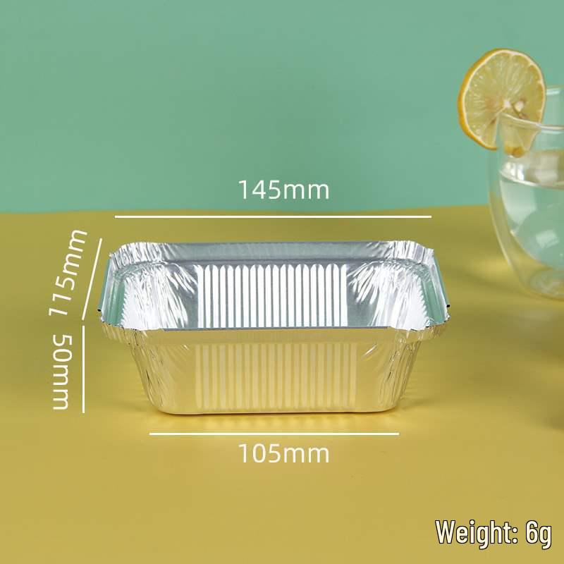 Aluminum Foil Square Baking & Grilling Bowl - Disposable Takeout Box