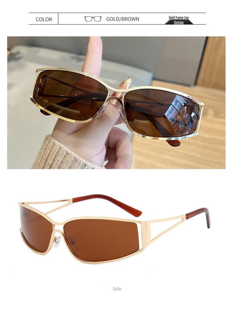 Retro Small Face Cut-Out Sunglasses - European & American Street Style Sunshades