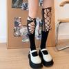Womens Fashion Lace Mesh Knee Socks Sexy Patchwork Calf Socks Lace Socks for Ladies Decorations Long Fishnet Stockings
