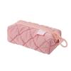 Puffer Leather Pencil Case For Women Vanilla Aesthetic Pencil Pouch With Zipper Stationery Make Up Storage Bag
